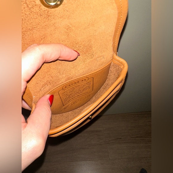 COACH Rare Vintage British Tan Leather Mini Crossbody Belt Bag - Picture 6 of 6